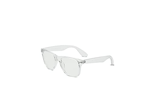 Valore Clear Blue Light Wayfarer Fashion Sunglasses for Women & Men | Blue Light Protection | 100% UV400 Blocking (Clear)