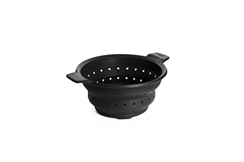 Woll Concept Plus Multi-Function Collapsible Silicone Steamer & Colander Insert, 9-1/2', Gray