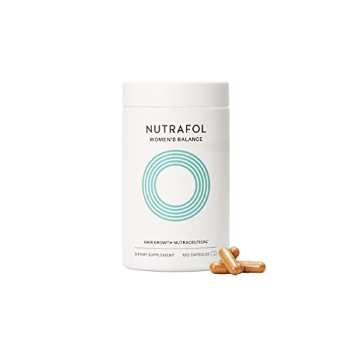 Nutrafol Women’s Balance Menopause Supplement, Clinically Proven Hair Growth Supplement for Visibly Thicker Hair and Scalp Coverage Through Menopause (1-Month Supply [Bottle])