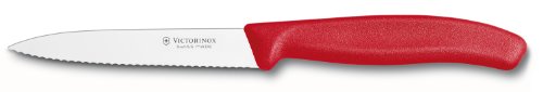 Victorinox Victorinox Swiss Classic 4 Inch Spear Tip, Serrated, Red Paring Knife