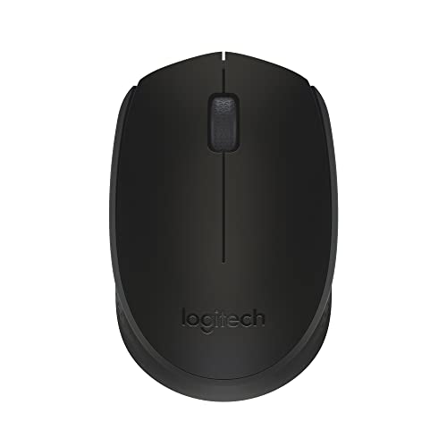 Logitech M170 Wireless Mouse for PC, Mac, Laptop, 2.4 GHz with USB Mini Receiver, Optical Tracking, 12-Months Battery Life, Ambidextrous - Black