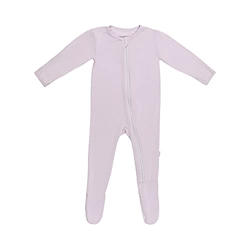 Soft Bamboo Viscose Footies, 2-Way Zipper, Unisex, 6-9 Months, Lavender