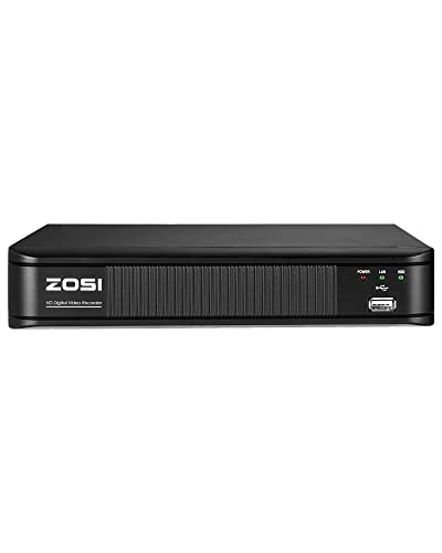 ZOSI 1080N Surveillance DVR Recorder 8 Channel,Hybrid Capability 4-in-1(Analog/AHD/TVI/CVI) CCTV DVR Kits,Motion Detection,Remote Control,Email Alarm,No Hard Drive