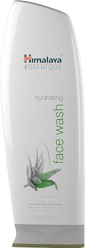 Himalaya Botanique Aloe Vera Hydrating Face Wash for Deep Cleansing and Ultra Moisturizing for Dry, Itchy Skin, 5.07 oz