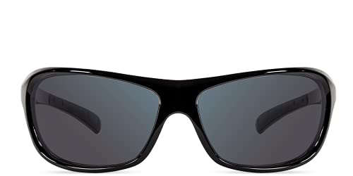 EnChroma Color Blind Glasses - Monterey Black Wrap Sunglasses - Outdoor Cx3 Outdoor Lens - Ideal For Red-Green Color Blindness