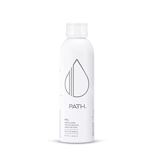 PATH Still Bottled Water - Ultra-Purified, pH-Balanced Purified Water in Aluminum Bottle - BPA-Free, Reusable, Infinitely Recyclable - Crisp, Refreshing Taste - 20.3 fl oz (Pack of 18)