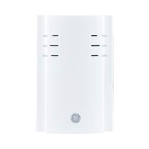 GE Wireless Doorbell Kit, Extender, Plug, 150 Ft Range, Replacement Doorbell Receiver, Adjustable Volume, 2 Melody, White, 35572