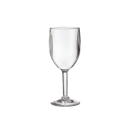 G.E.T. SW-1404-1-SAN-CL-EC Heavy-Duty Reusable Shatterproof Plastic Wine Glasses, 8 Ounce, Clear (Set of 4)