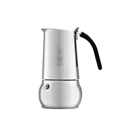 Bialetti Kitty Freestanding Manual Coffee Maker – Freestanding, Manual Filter Coffee Machine, Black, Stainless Steel, Stainless Steel, Hinged Lid, 0.3 litres CD Kitty 6tz