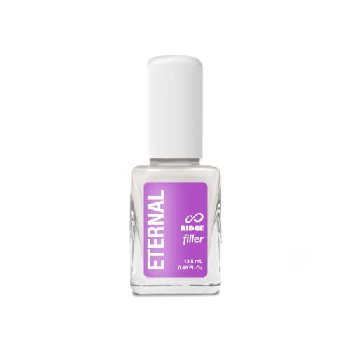 Eternal Ridge Filler Base Coat Nail Polish– 13.5 mL Clear Nail Primer Treatment - Ridge Filling Base Coat Strengthener for Nail Strength & Repair of Hard, Thin, Dry & Ridged Fingernails - 1 Unit