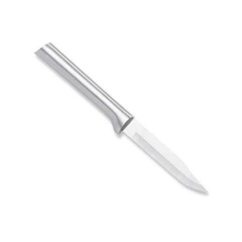 Rada Cutlery Everyday Paring Knife Stainless Steel Blade with Aluminum Made in USA, 6-3/4 Inches, Silver Handle