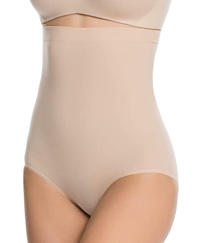 SPANX Shapewear for Women Tummy Control High-Waisted Power Panties (Regular and Plus Size) Soft Nude MD