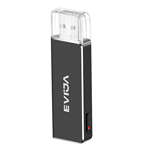 Mini Voice Recorder for Lectures Meetings,EVIDA 8GB Digital USB Sound Audio Recorder Mac Compatible Dictaphone 36 Hours Recording Device,USB,Rechargeable