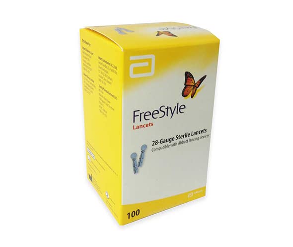 Freestyle Lancets 100 pack with Free Gentle Touch MINI Lancet device
