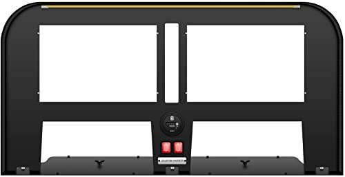 Meza Mount-Cockpit Simulator Panel Kit - Flight Sim Mounting Set - Compatible with Honeycomb Yoke & Bravo, RealSimGear G1000 & RealSimGear GMA AUDIO Panel- With LED Light Bar - 33”x16.5”x 8.3”