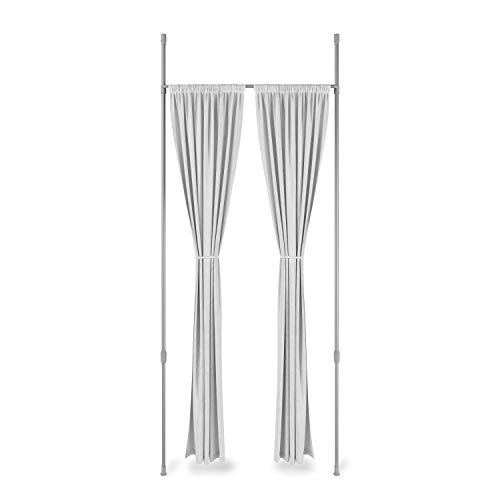 Umbra Anywhere Expandable Room Divider, Tension Curtain Rod, Damage Free, Panels Not Included, 36 to 66 Inches, Metallic Nickel