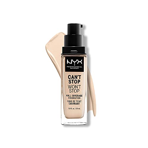 NYX PROFESSIONAL MAKEUP Can't Stop Won't Stop Foundation, 24h Full Coverage Matte Finish - Pale
