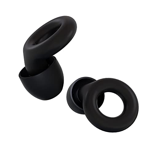 Loop Experience Ear Plugs for Concerts – High Fidelity Hearing Protection for Noise Reduction, Motorcycles, Work & Noise Sensitivity – 8 Ear Tips – NRR of 8 and 18dB Noise Cancelling - Black