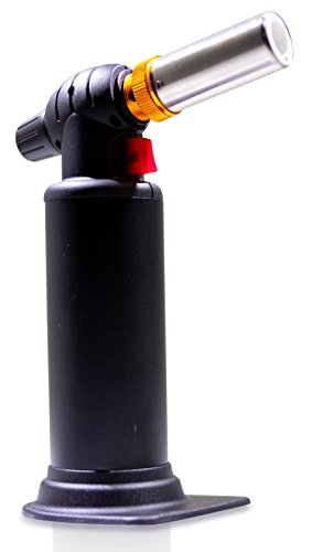 Butane Torch Black Dragon (Black) Heavy Duty Micro Blow Torch for Soldering-Big Tank- Plumbing- Refillable Butane Torch- Jewelry-Torch for Home and Kitchen-Adjustable Flame-Metalsmithing-Brazing