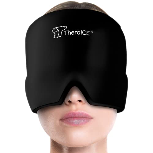 TheraICE Form Fitting Head Gel Ice Cap, Cold Therapy Ice Head Wrap Ice Pack Mask, Cold Cap