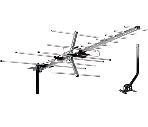 [Newest 2020] Five Star TV Antenna Indoor/Outdoor Yagi Satellite HD Antenna with up to 200 Mile Range - Attic or Roof Mount TV Antenna, Long Range Digital OTA Antenna for 4K 1080P with Mounting Pole