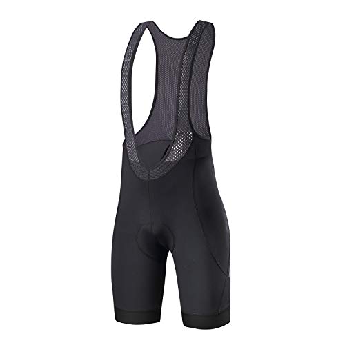 Santic Cycling Bike Bib Shorts Men Padded Tights Bicycle Pants Excellent Performance Black M Move ON