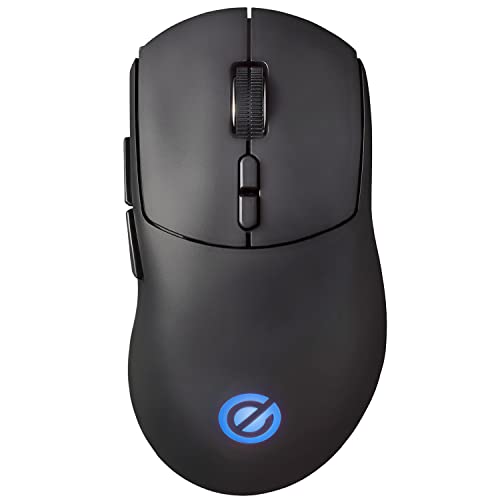 ELECOM V Custom VM600PE Wireless Gaming Mouse, 26K DPI Optical Sensor, 75g Ultra Lightweight, RGB LED, Rechargeable 95 Hr Battery Life, 8 Programmable Buttons, 100 Million Clicks, Grip Tape (Black)