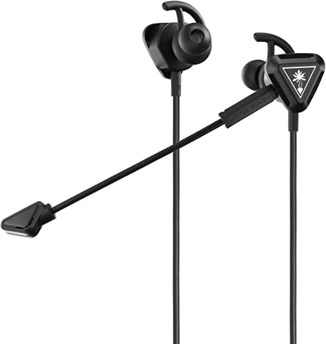Turtle Beach Battle Buds In-Ear Gaming Headset for Mobile & PC with 3.5mm, Xbox Series X| S|One, PS5, PS4, PlayStation, Switch – Lightweight, In-Line Controls - Black/Silver