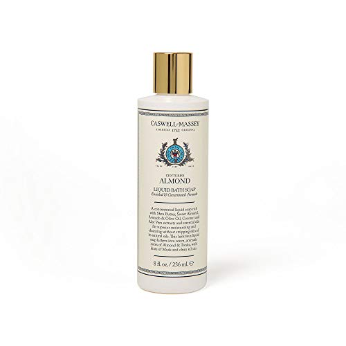 Caswell-Massey Centuries Almond Liquid Bath Soap – Plant-Based Body Wash With A Natural Almond Scent, 8 oz