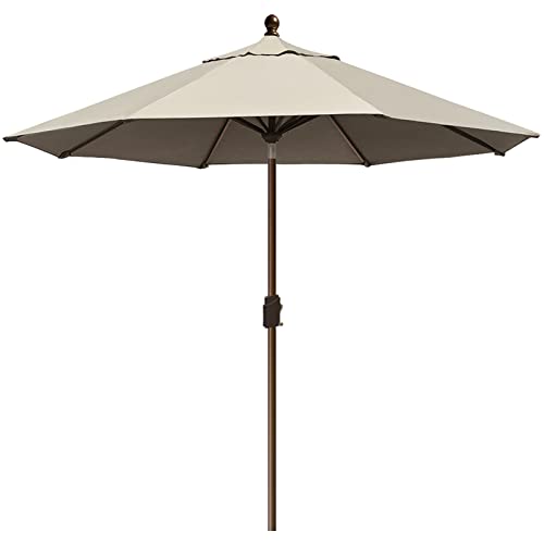 EliteShade USA 10-Year-Non-Fading Sunumbrella 9Ft Market Umbrella Patio Umbrella Outdoor Table Umbrella with Ventilation, Antique Beige