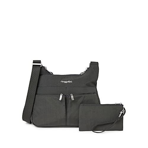 Cross Over Crossbody Bag for Women - Travel Bag with Adjustable Strap & RFID Wristlet - Lightweight Water-Resistant Crossbody Purse