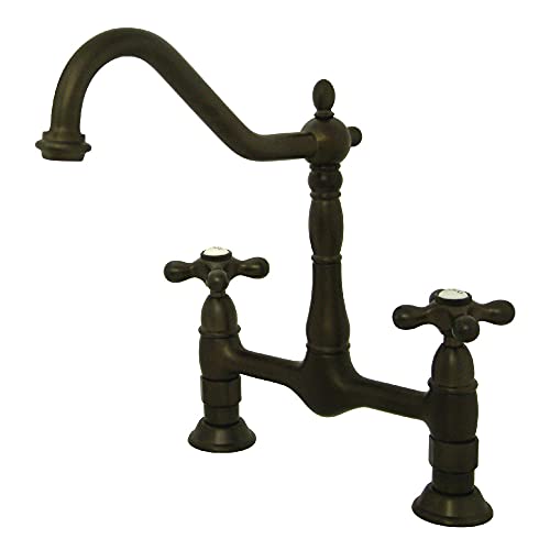 Elements of Design Nuvo Elements of Design ES1175AX New Orleans 2-Handle 8' Center Bridge Kitchen Faucet, 8-1/2', Oil Rubbed Bronze