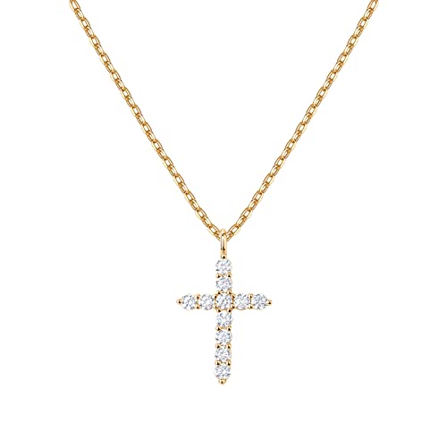 PAVOI 14K Yellow Gold Plated Faith Necklace for Women | Faith Pendant | Yellow Gold Necklaces for Women