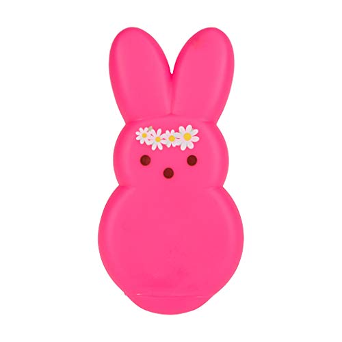 Peeps for Pets 6 Inch Vinyl Bunny Toy for Dogs, Pink Dress-Up Bunny Flower Squeaker Dog Toy Dress Fun Plastic Squeaky Dog Toy from Peeps
