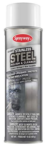 Sprayway SW841 Stainless Steel Cleaner and Polish, Protects and Preserves, Resists Streaks and Finger prints, 15 Oz