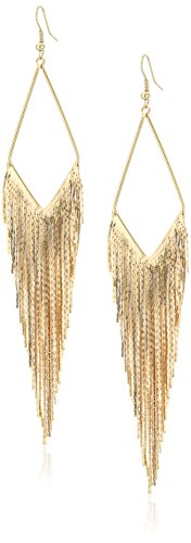 GUESS 'Basic' Gold Fringe Linear Drop Earrings