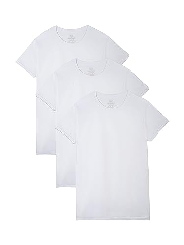 Fruit of the Loom Men's 3-Pack Breathable Crew T-Shirt, White Ice - Tall Sizes, 2X-Large