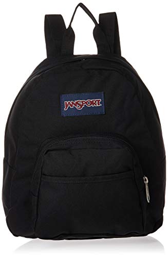 JanSport Half Pint Mini Backpack, Black, 10.2 L - Durable Mini Bag Purse with Adjustable Shoulder Straps, Single Main Compartment, Zippered Stash Pocket