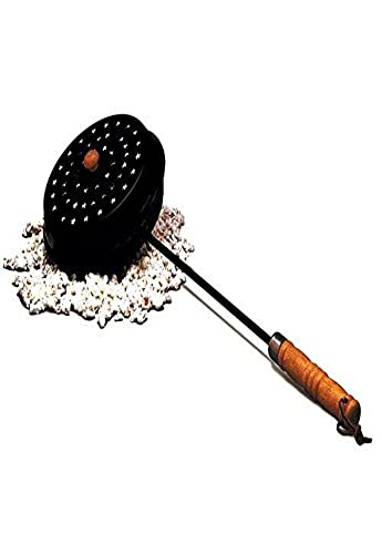 Rome's Chestnut Roaster and Fireplace Popcorn Popper, Steel with Wood Handle