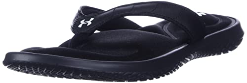 Under Armour Women's Marbella VII T Flip-Flop, Black (001)/White, 10 M US