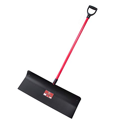 Bully Tools 92819 30' Steel Snow Pusher with Fiberglass D-Grip Handle