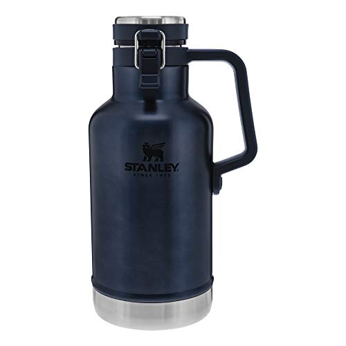 Stanley Classic Easy-Pour 64oz, Insulated Growler Keeps Beer Cold & Carbonated made with Stainless Steel Interior, Durable Exterior Coating & Leak-Proof Lid, Easy to Carry Handle