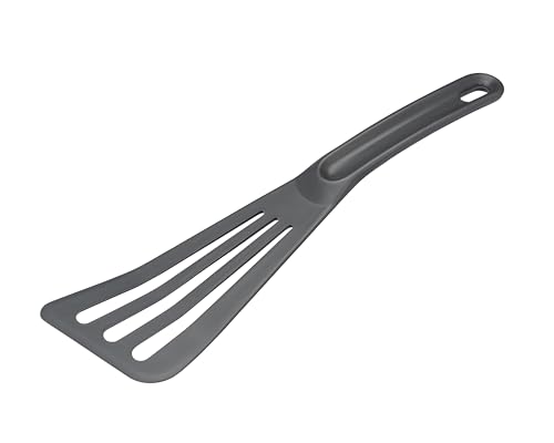Matfer Bourgeat Exoglass High Temperature Pelton Slotted Spatula, Professional Fish Turner, Safe for Nonstick Pans, Grey