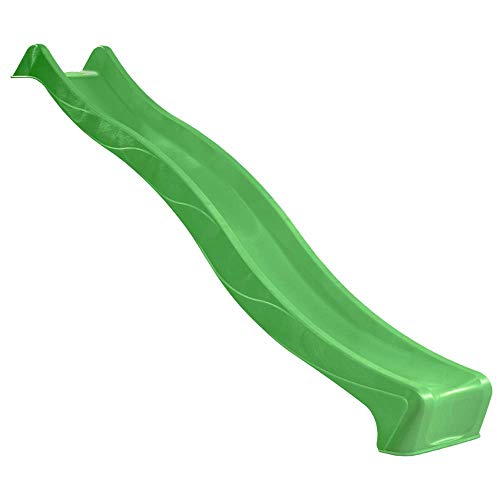 Blue Rabbit Play Outdoor Wavy Kids Slide, 10', Lime Green