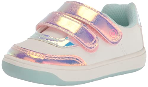 Stride Rite 360 Girls Hayden Sneaker, White Multi, 3 Infant