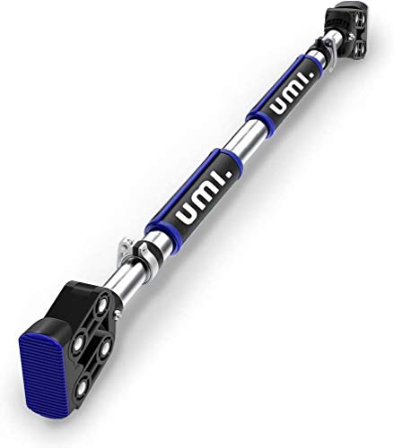 FEIERDUN Pull Up Bar for Doorway, Chin Up Bar Upper Body Workout for Strength Training, No Screws&Safe Locking Mechanism for Home Gym Exercise Fitness with Adjustable Width Max Load 440 LBS (Blue, L28.3~36.2')
