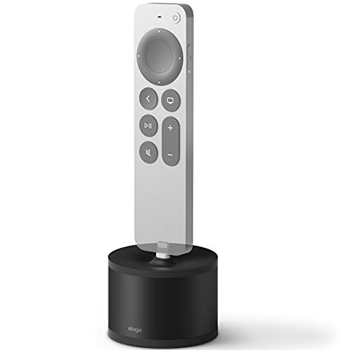 elago D Stand Charging Station Compatible with Apple Devices - Charging Dock Compatible with Apple TV Remote, Compatible with iPhone and More, Premium Aluminum, Cable Required (Black)