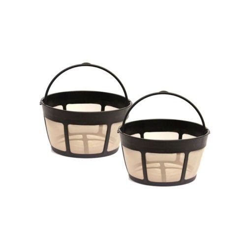 2 Pack Gtf-b Gold Tone Coffee Filter 8-12 Cup Permanent Basket Style