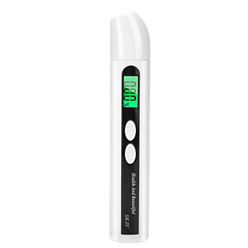 Digital Skin Moisture Detector Portable Facial Oil Content Analyzer LCD Display Skin Care Tester Detector Face Care Monitor(White)