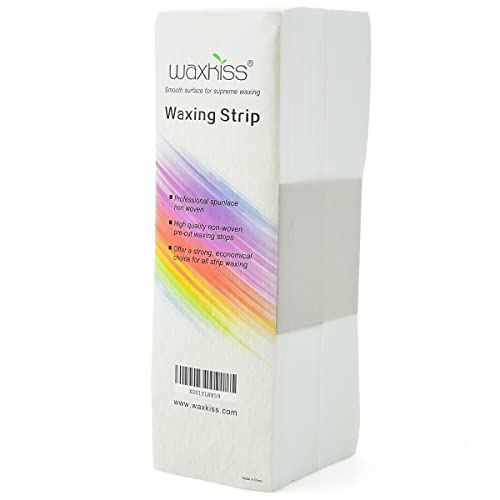 Waxkiss Beauty Non Woven Body and Facial Wax Strips Large 3x9 Hair Removal 200Pcs Epilating Strips
